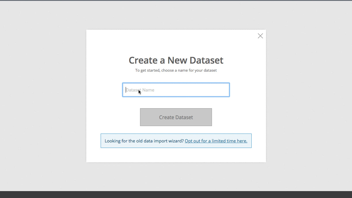 Socrata data-ingress workflow for creating and validating a new dataset