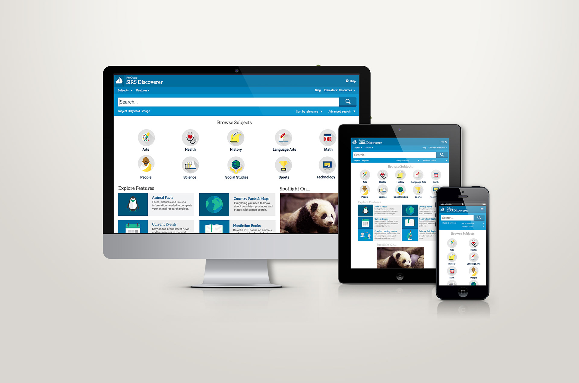ProQuest Discoverer student research interface